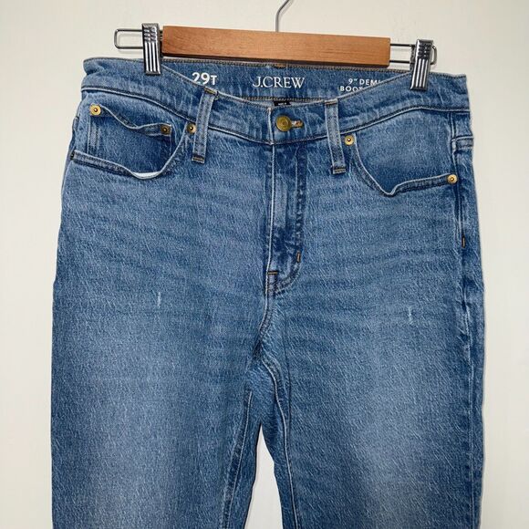 J. Crew 9" Demi Boot Cut Jean In Clyde Wash 29T - Picture 4 of 8